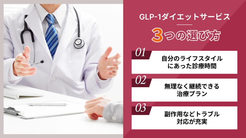 GLP-1ダイエットサービスの選び方