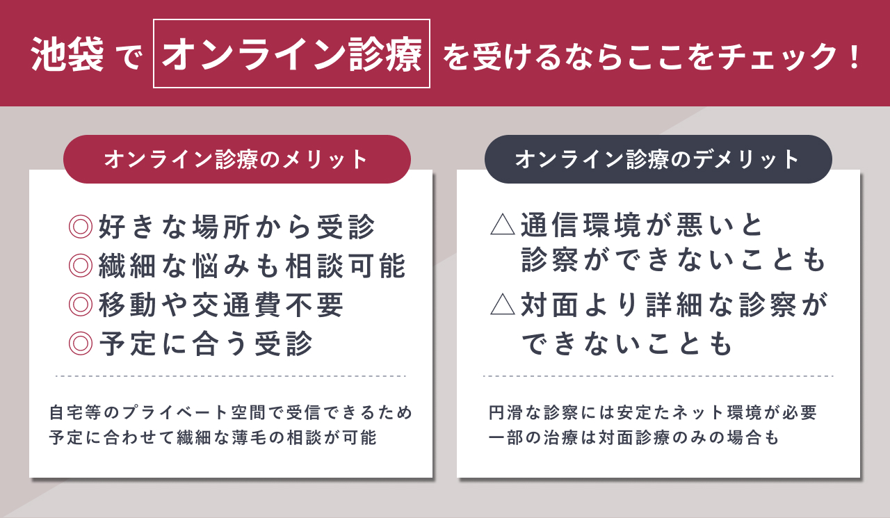 池袋 オンライン診察のメリデメ