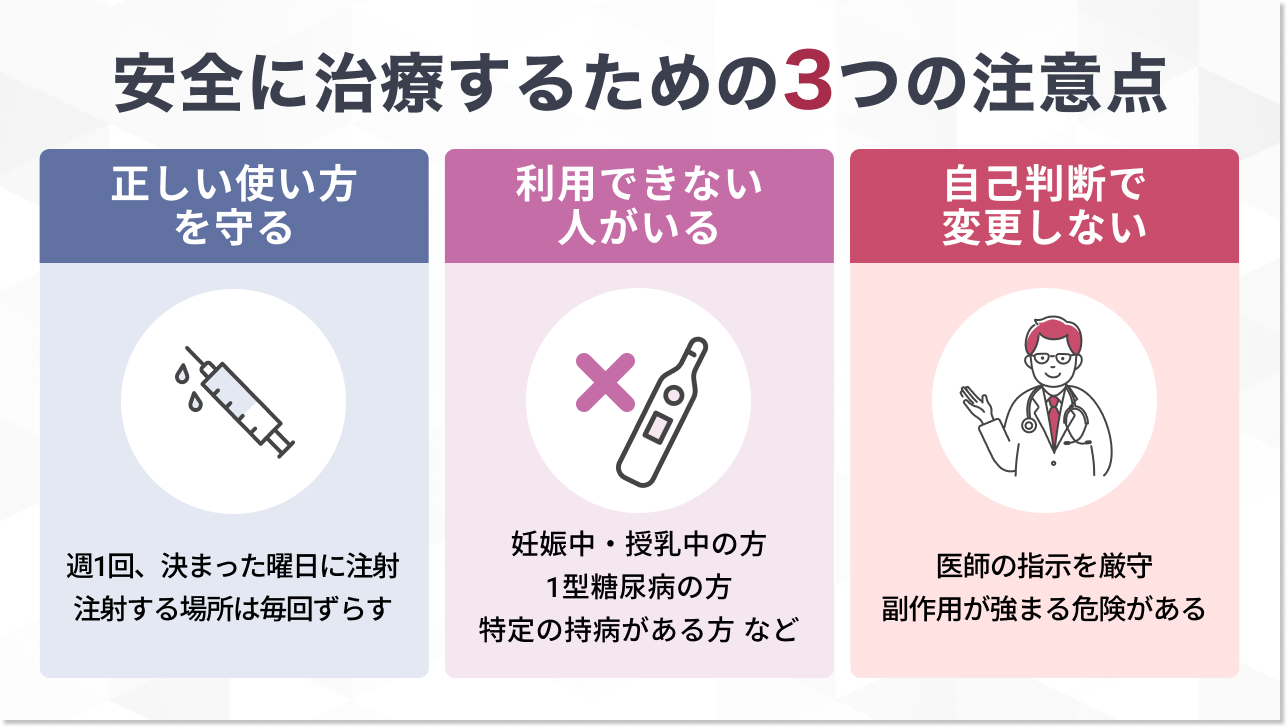 マンジャロやウゴービを利用する際の注意点