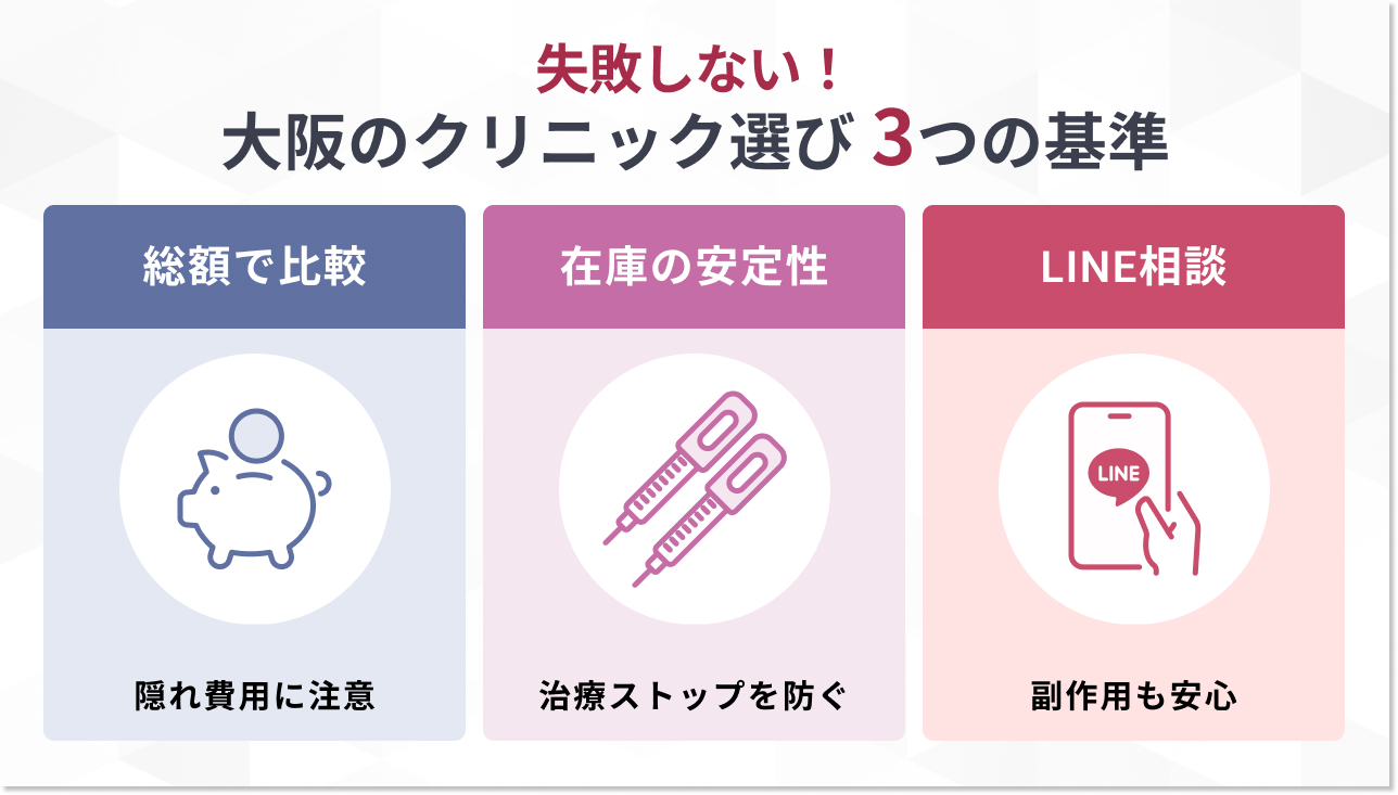 失敗しない！大阪のクリニック選び 3つの基準